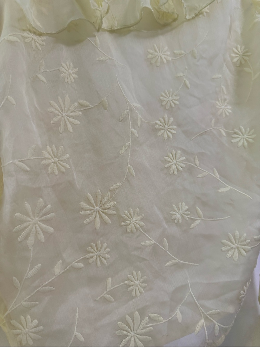 12th Tribe Yellow Ruffle Top - Picture 3 of 4